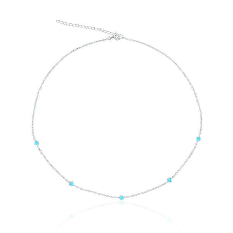 COLAR CHOKER CRISTAL AZUL