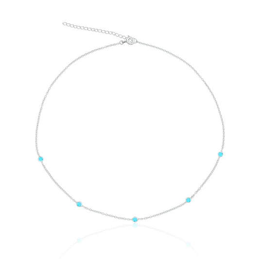 COLAR CHOKER CRISTAL AZUL