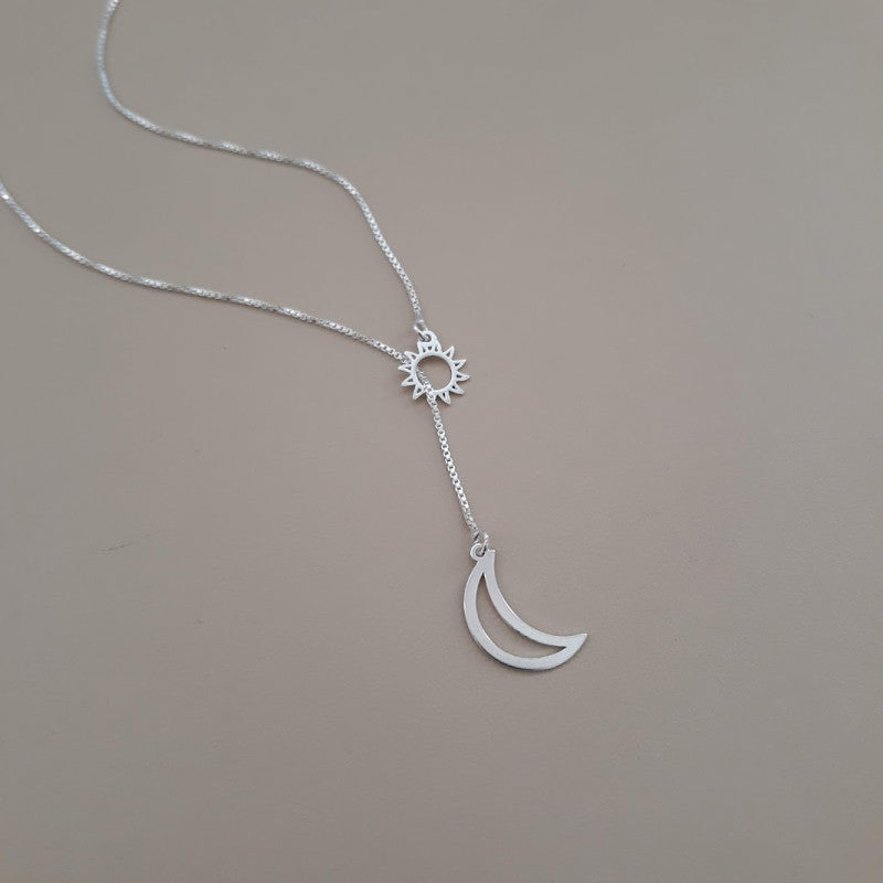 COLAR GRAVATA SOL E LUA VAZADOS