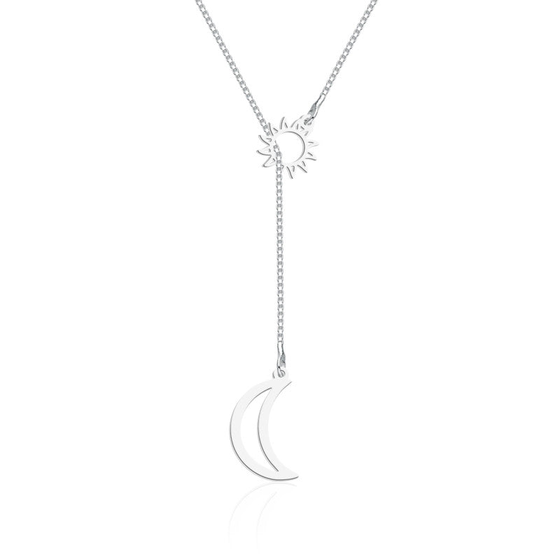 COLAR GRAVATA SOL E LUA VAZADOS