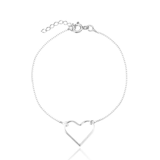 PULSEIRA VENEZIANA CORAÇÃO EM FIO VAZADO